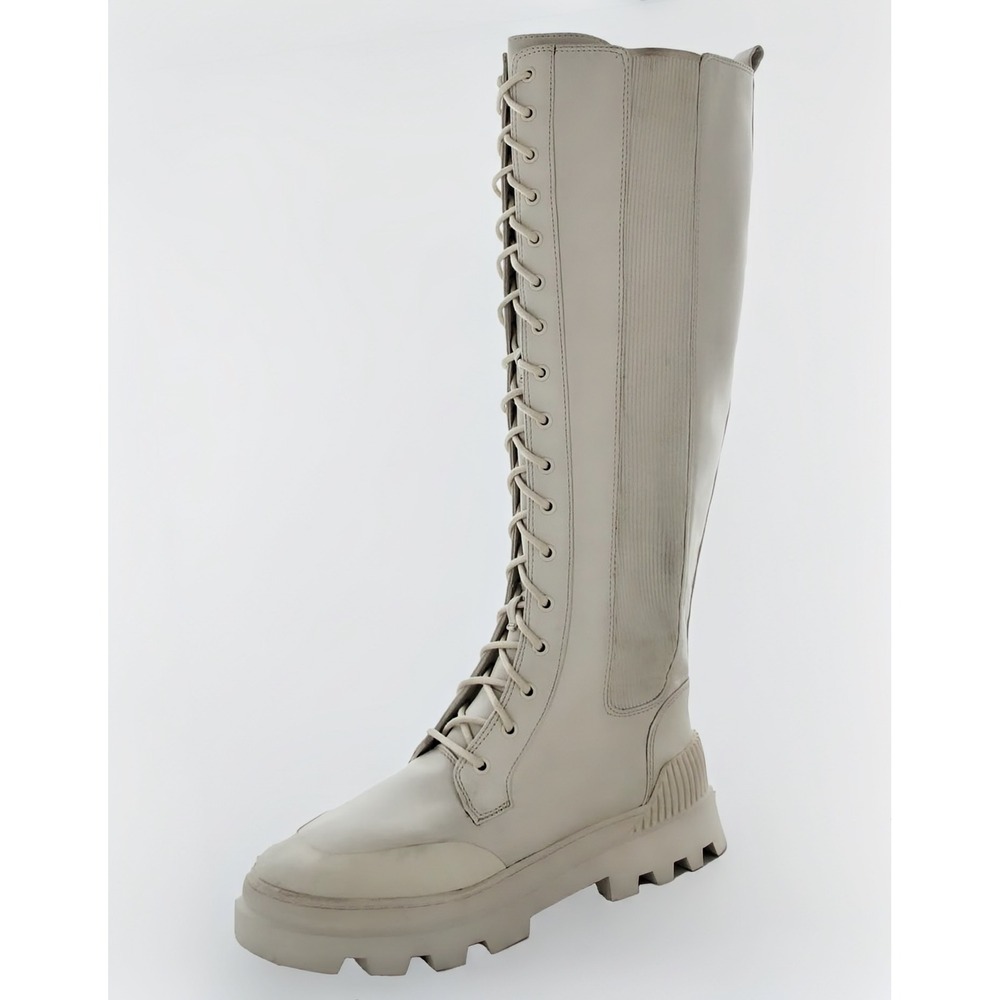 Circus by Sam Edelman Darielle Womens Lace Up Lug Sole Knee High Boots Birch 8.5